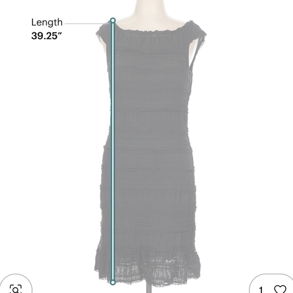 Max Studio Black Ruffled Midi Dress - Picture 5 of 6